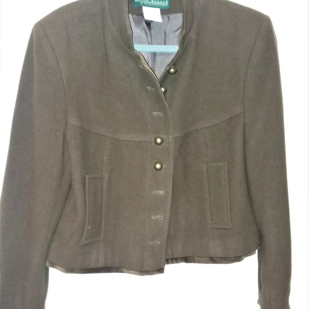 A Harve Bernard Camel Brown Wool Jacket size 12